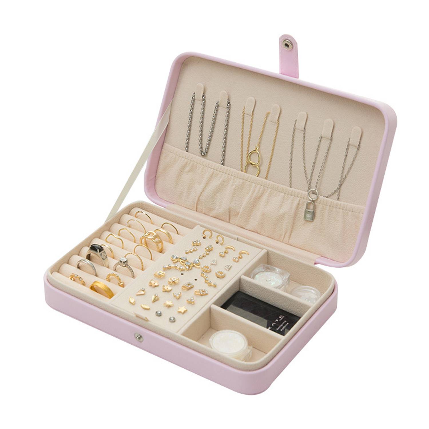 Vintage Single-Layer High-End Leather Jewelry Storage Box 4