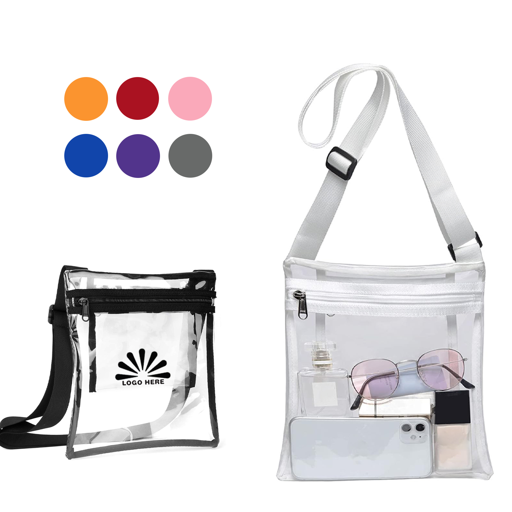 Fully Transparent Waterproof PVC Shoulder Bag 1