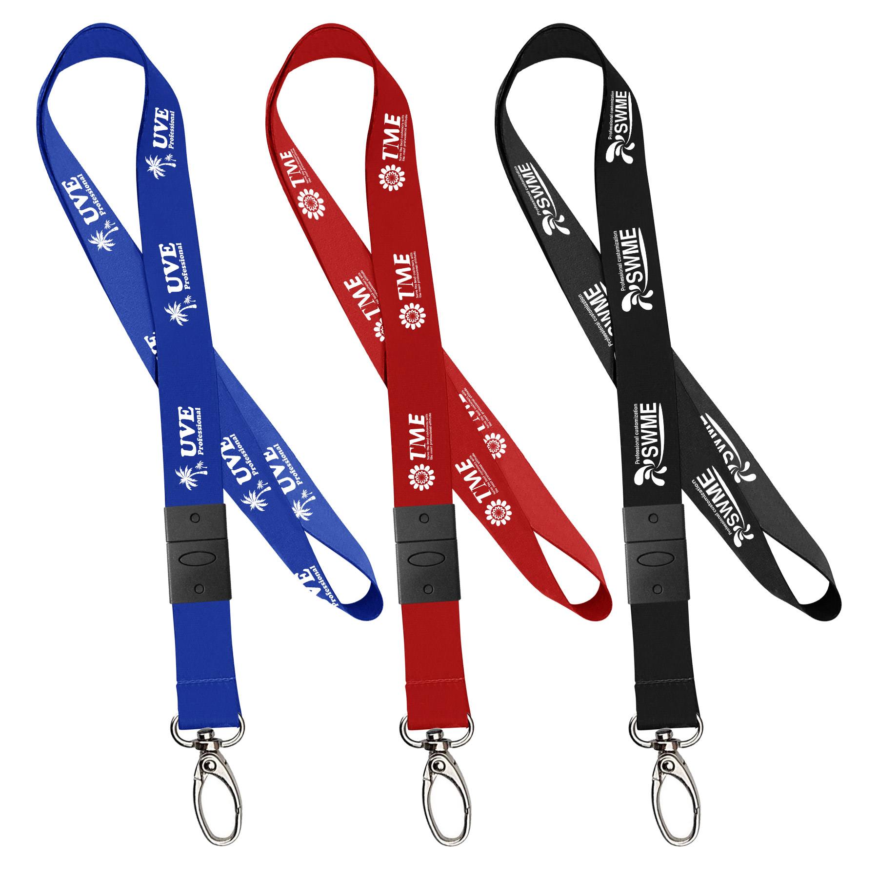Polyester Dye Sublimated Lanyard With Buckle 2