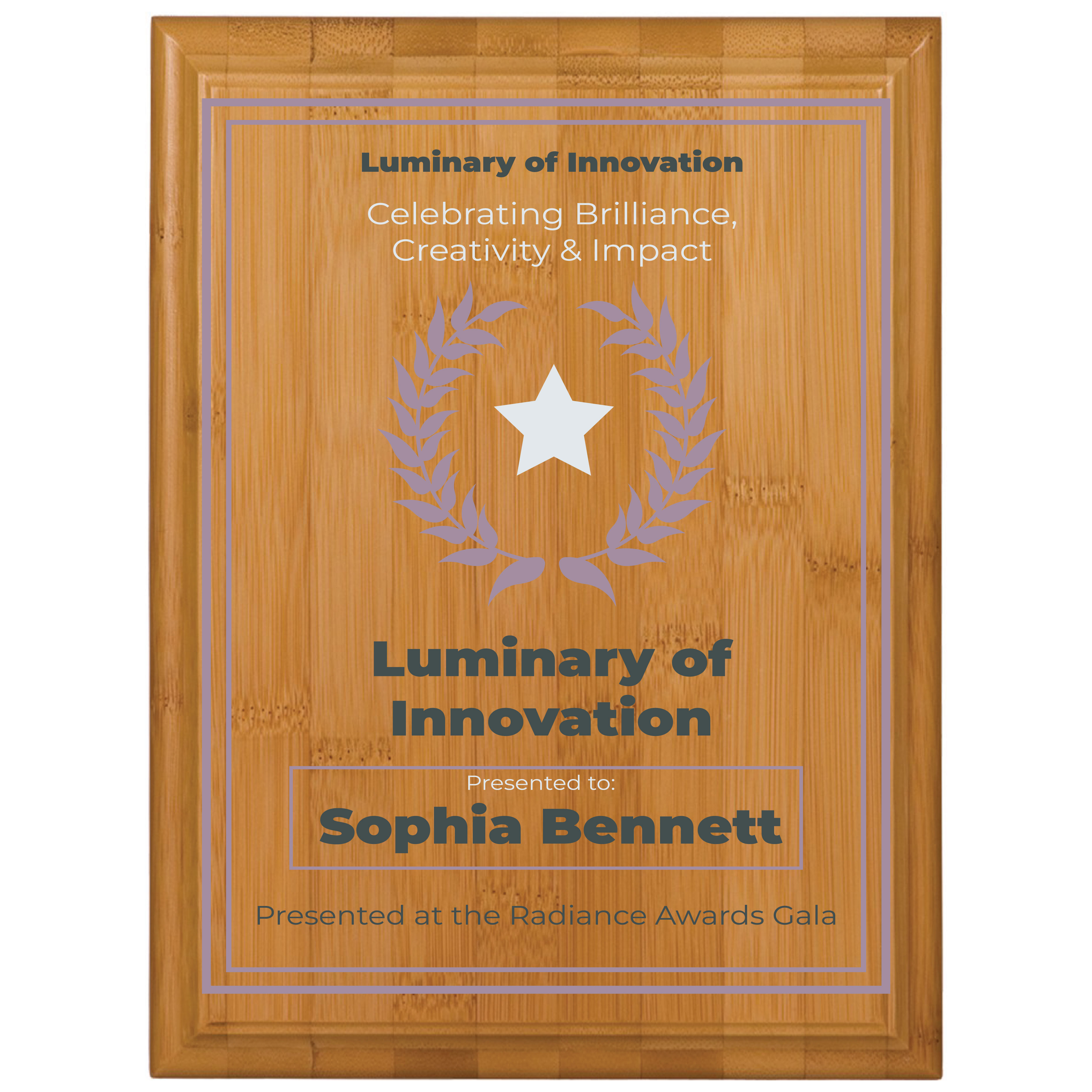 9" x 12" Bamboo Plaque 4