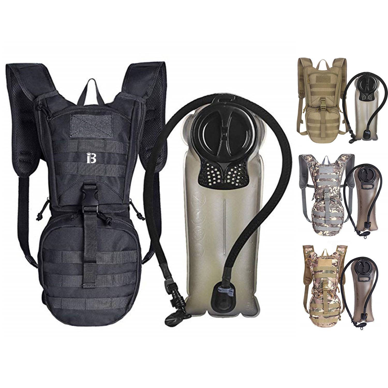 Outdoor Tactical Hydration Backpack w/ 3L Water Bladder 2