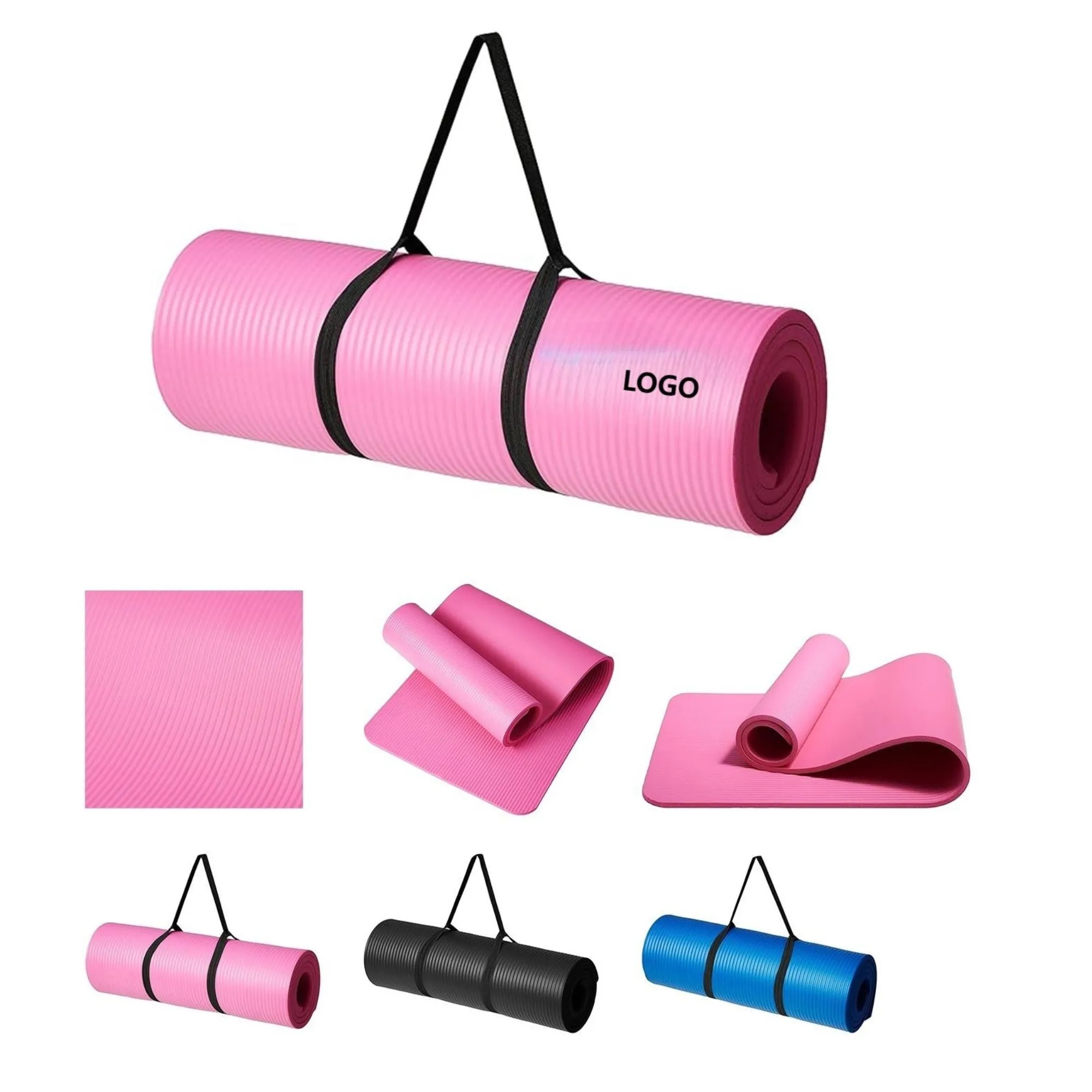 Yoga Mat with Strap 70"L x 23"W 1