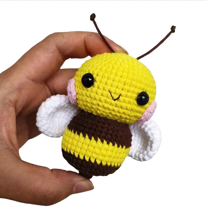 Handmade Crochet Bee Keychain 2