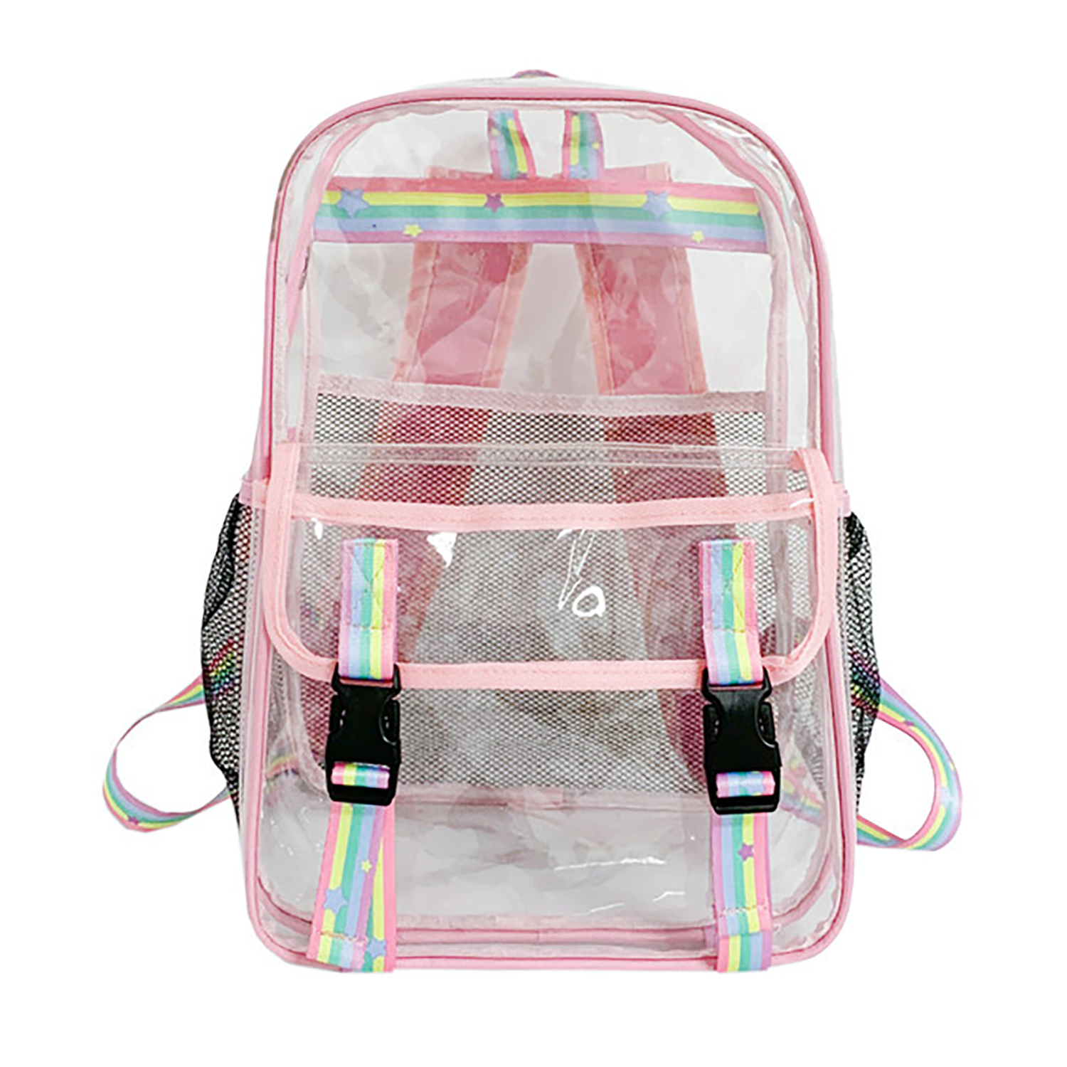 Large Capacity Clear PVC Backpack w/ USB Port 3