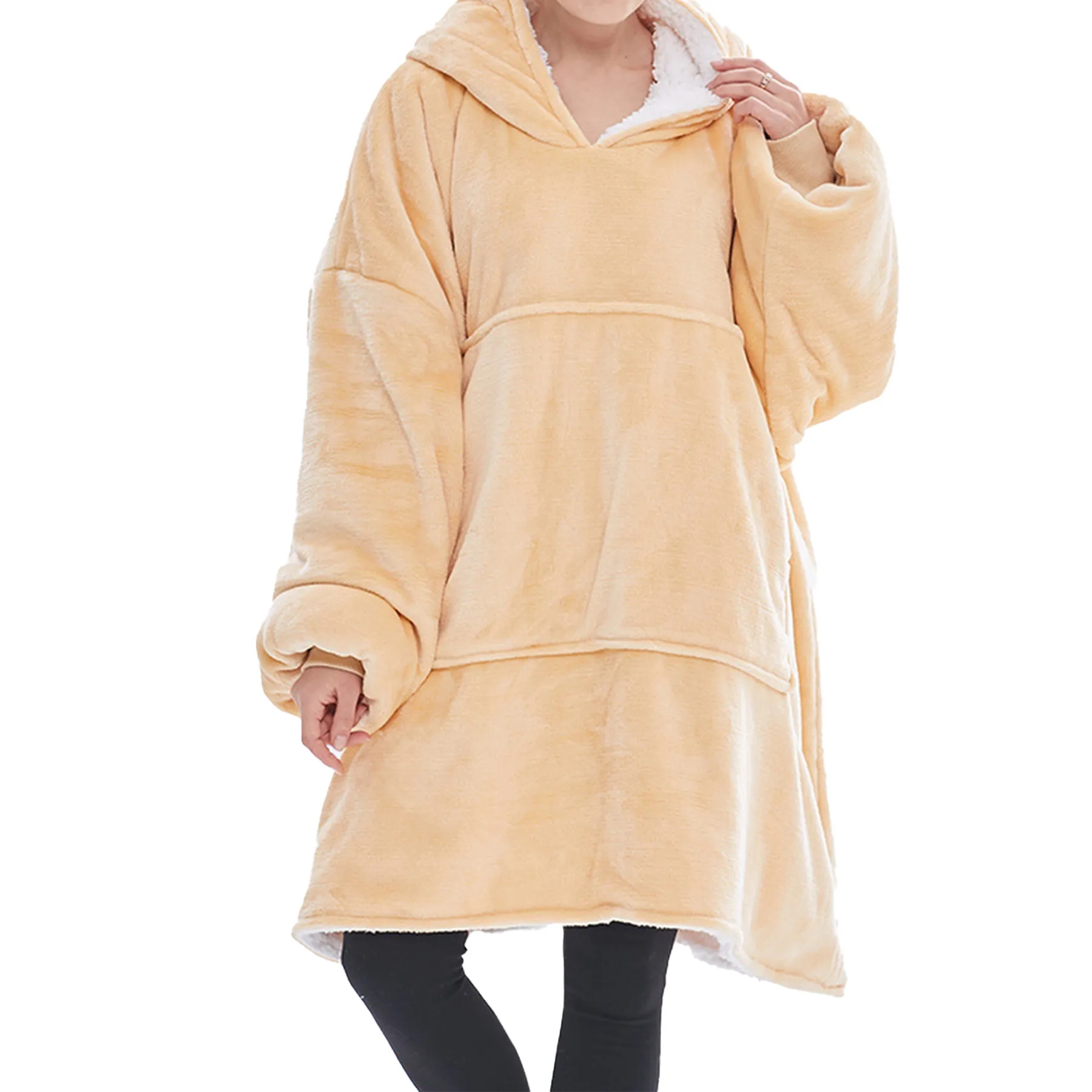 Flannel Hooded Lazy Blanket 5