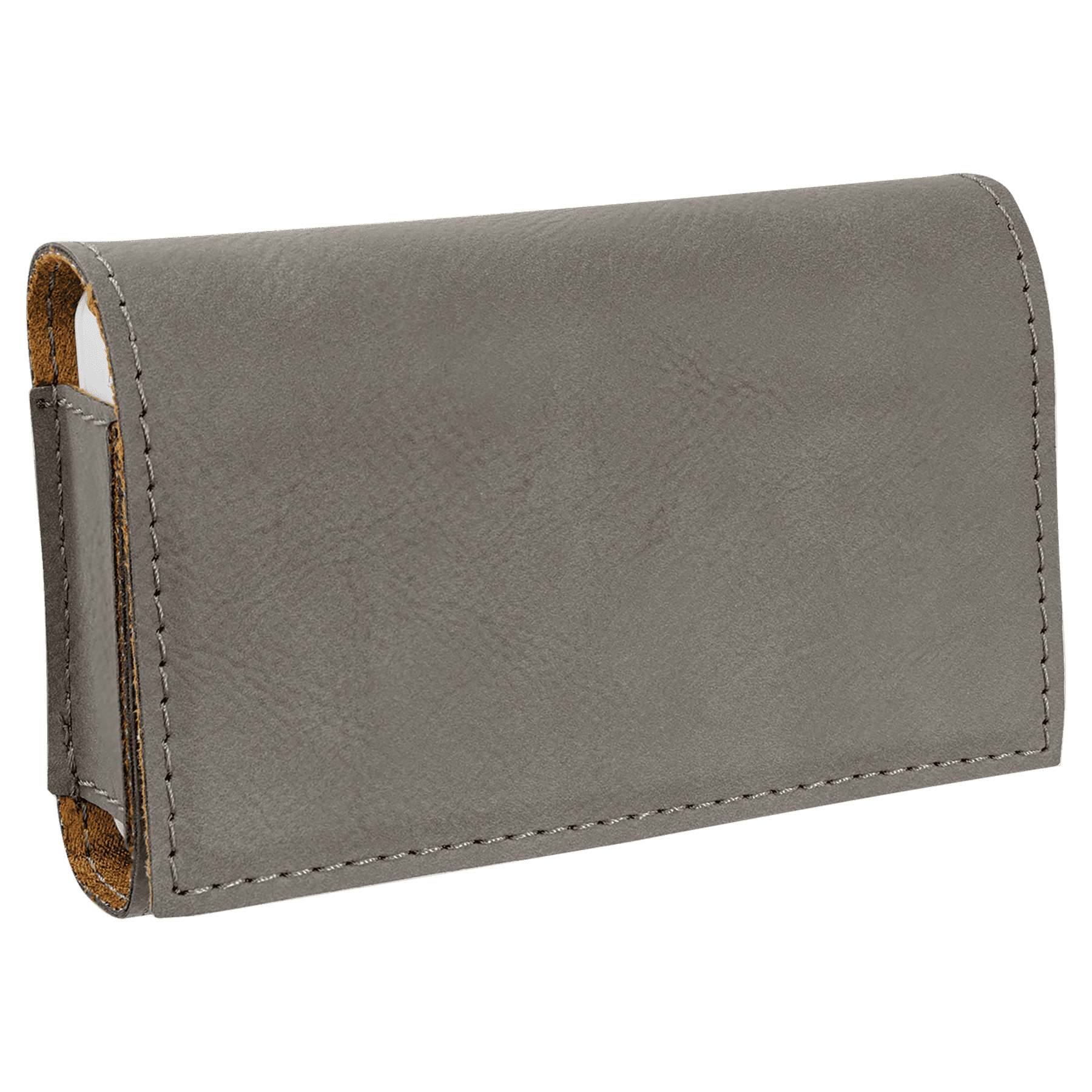 4 3/4" x 3 1/8" Gray Leatherette Pill Box 2