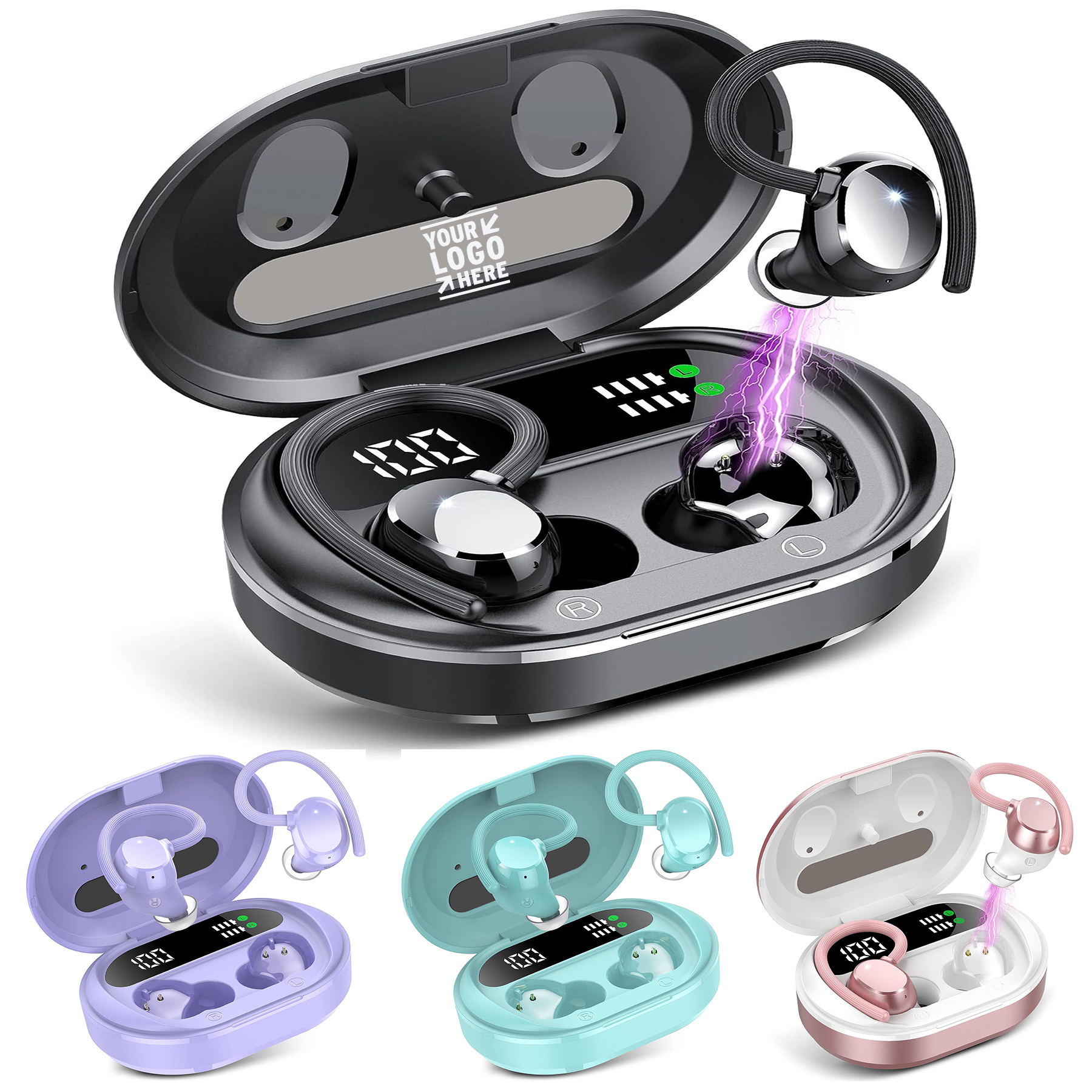 2023 LED Display Waterproof New Ultralight Sport Bluetooth 5.3 Wireless Earbuds In Ear Headphone 2