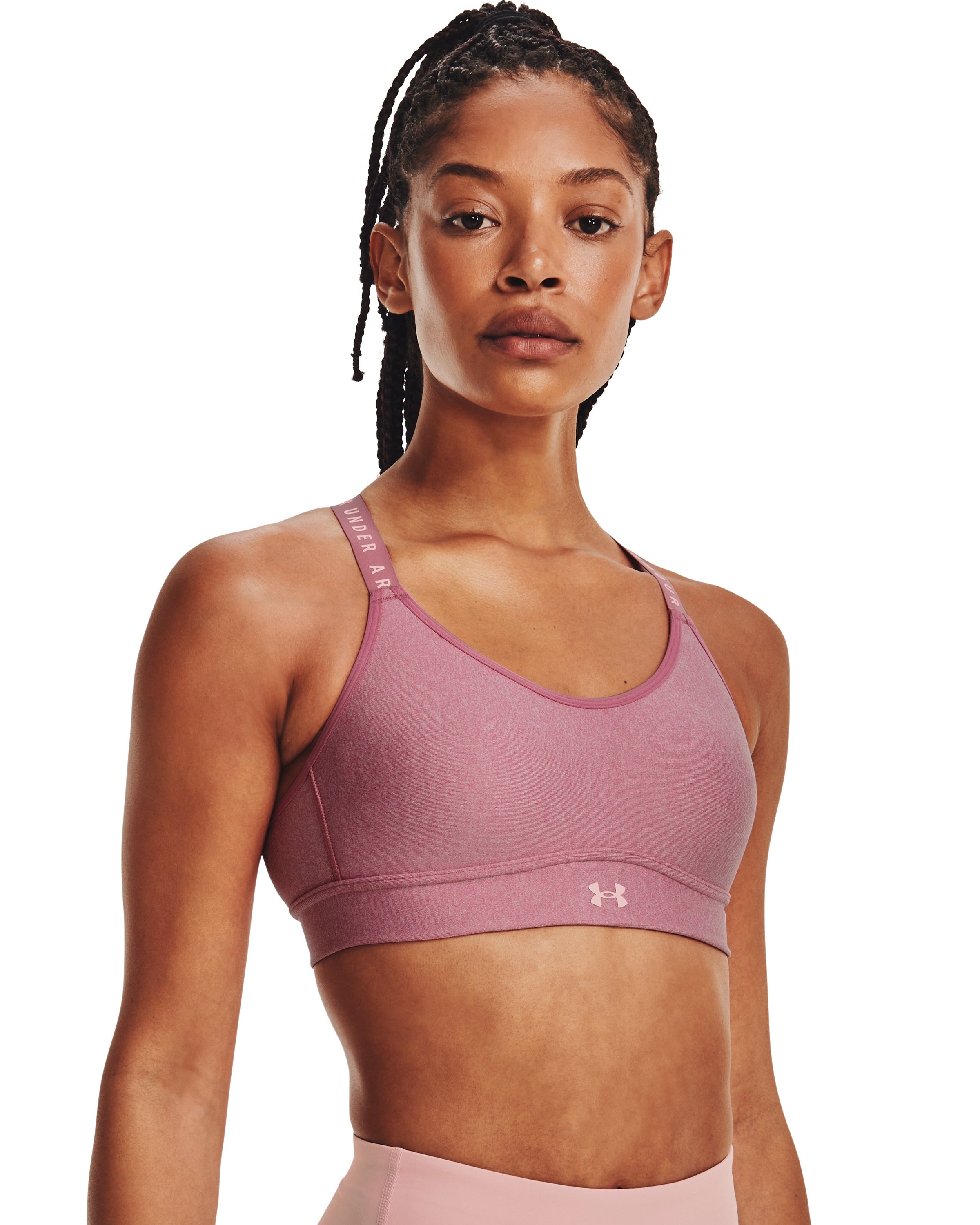 UA Infinity Mid Heather Cover Women's Sports Bra 4