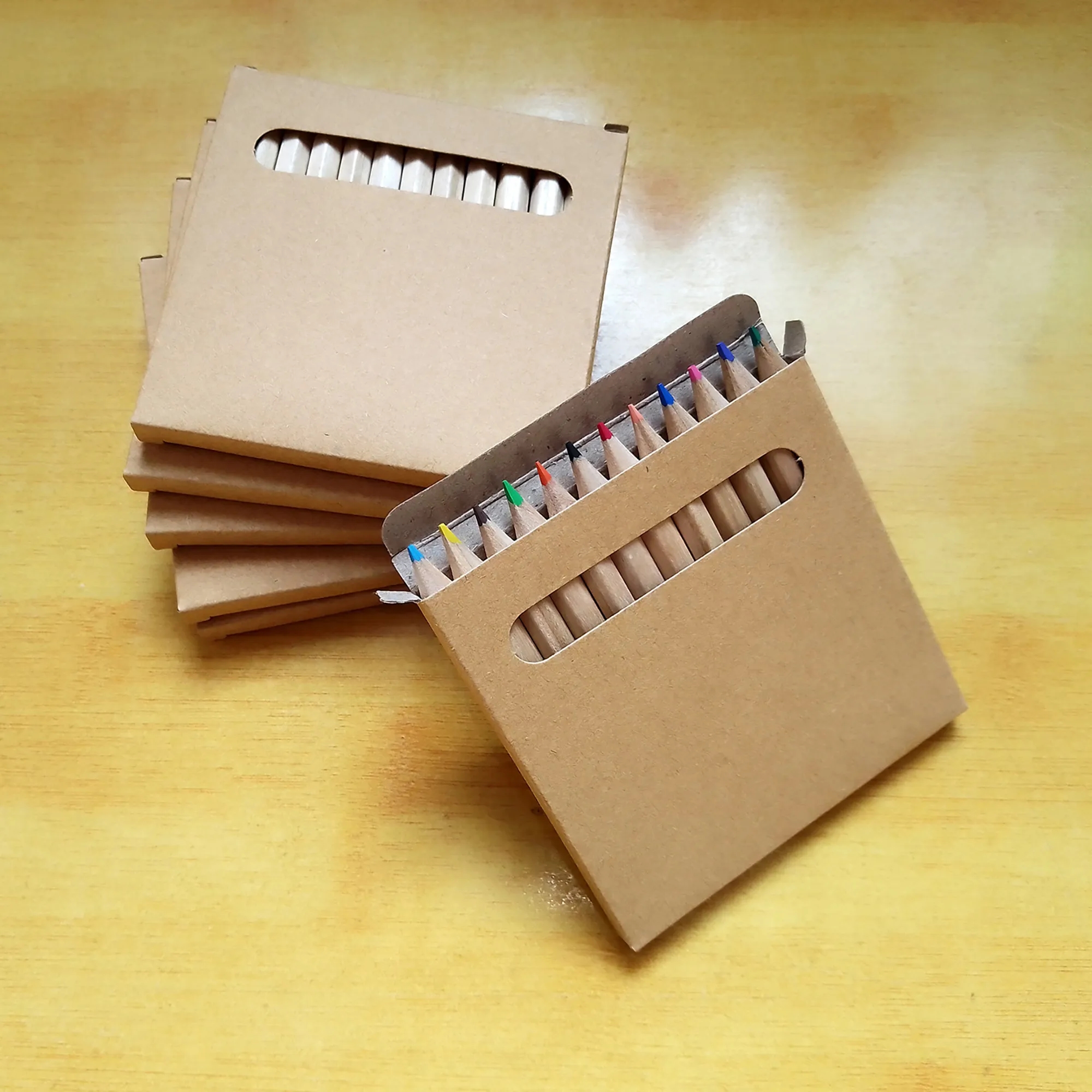 12-Piece Colored Pencil Kraft Paper Box Set MOQ50pcs 4