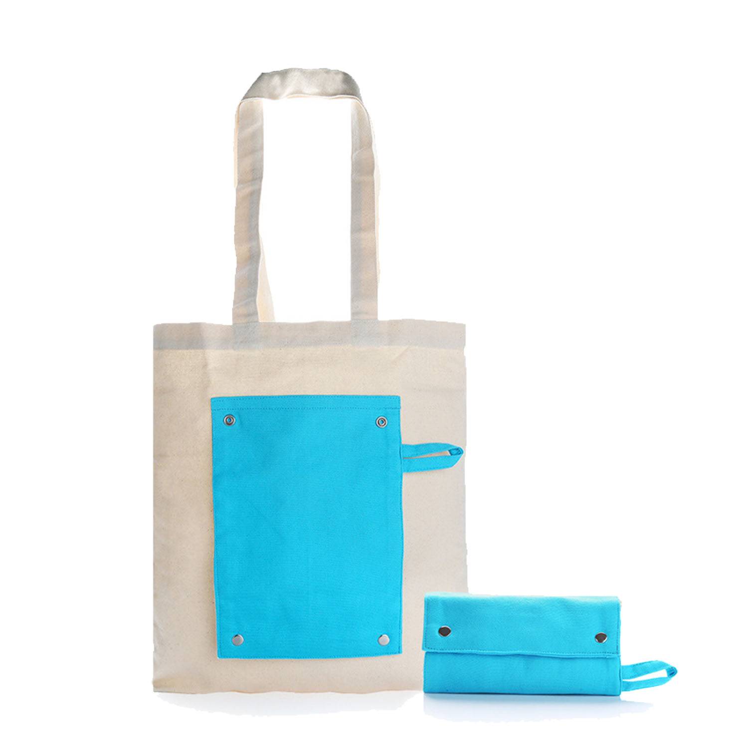 Foldable Portable Canvas Tote Bag, custom tote bag with logo imprint 6