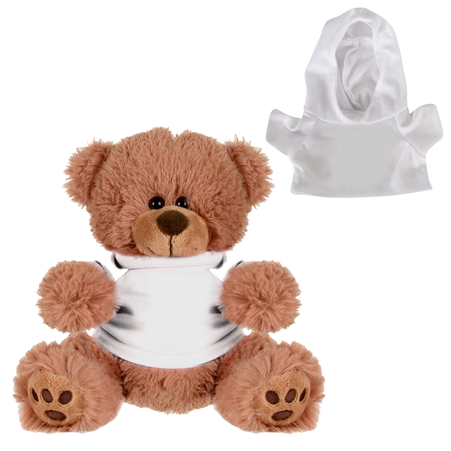 Plush Bear w/ Embroidered Paws and Hoodie 13