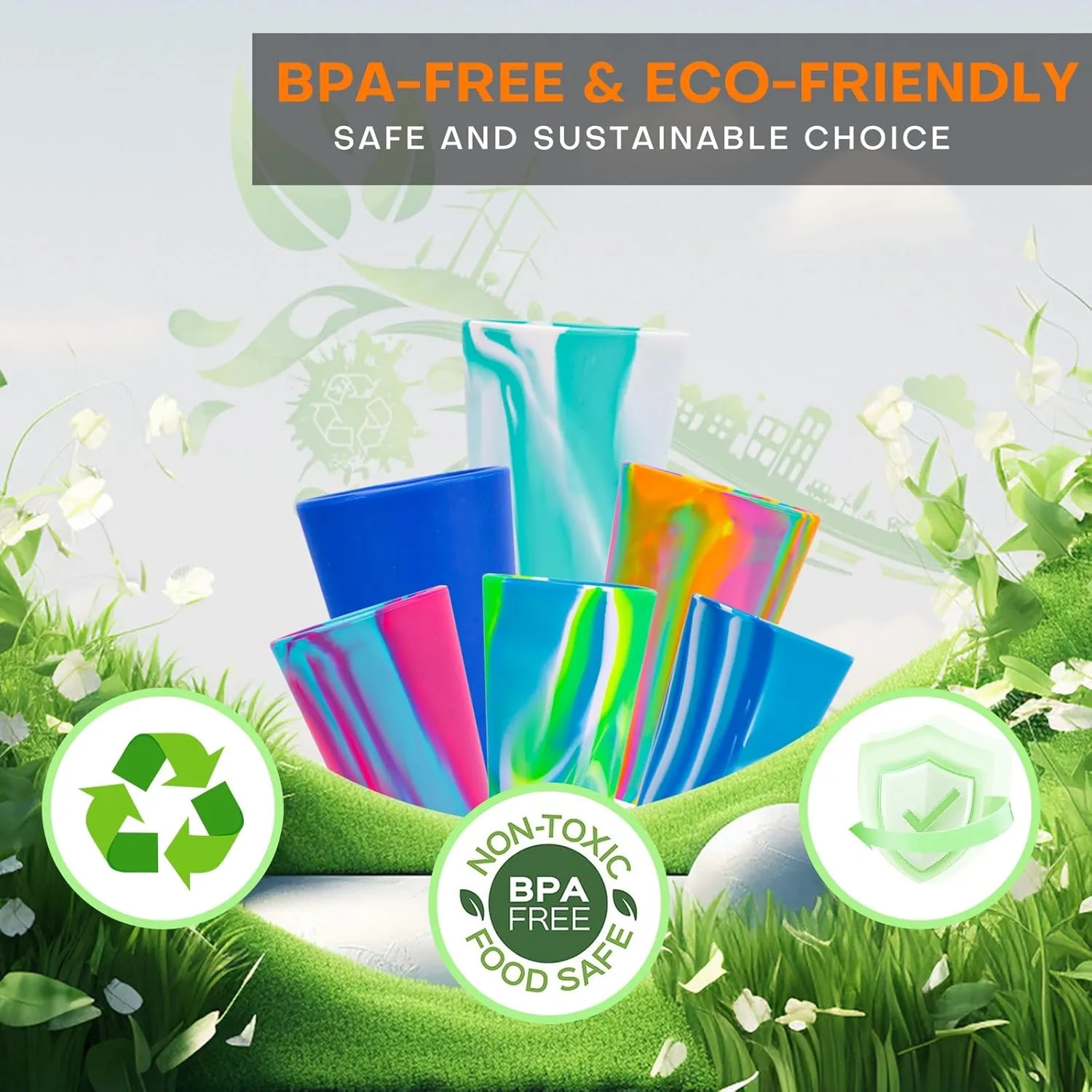 16oz Unbreakable Silicone Cup Drinkware 1