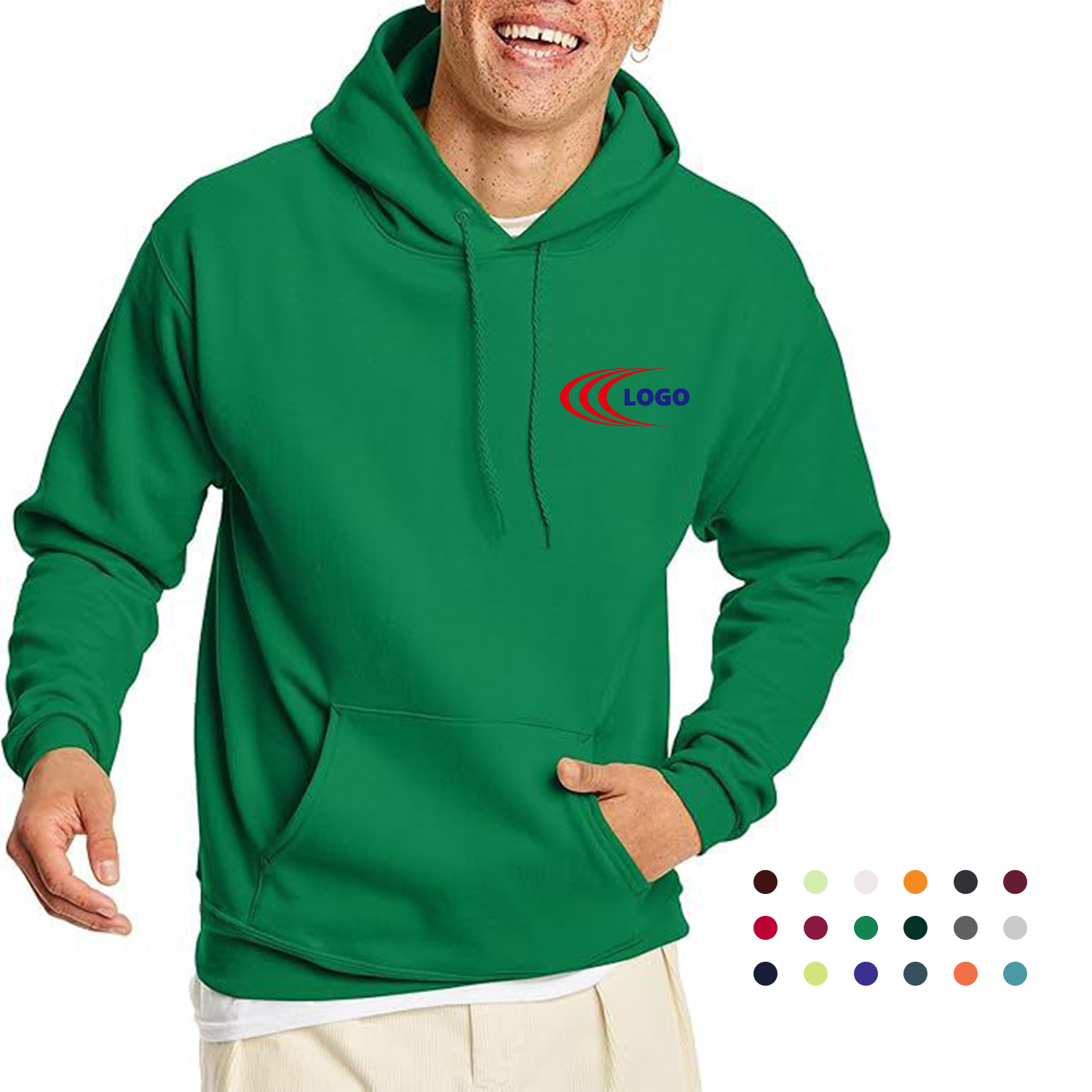 Sustainable Fleece Hoodie with Cuffed Hem 2