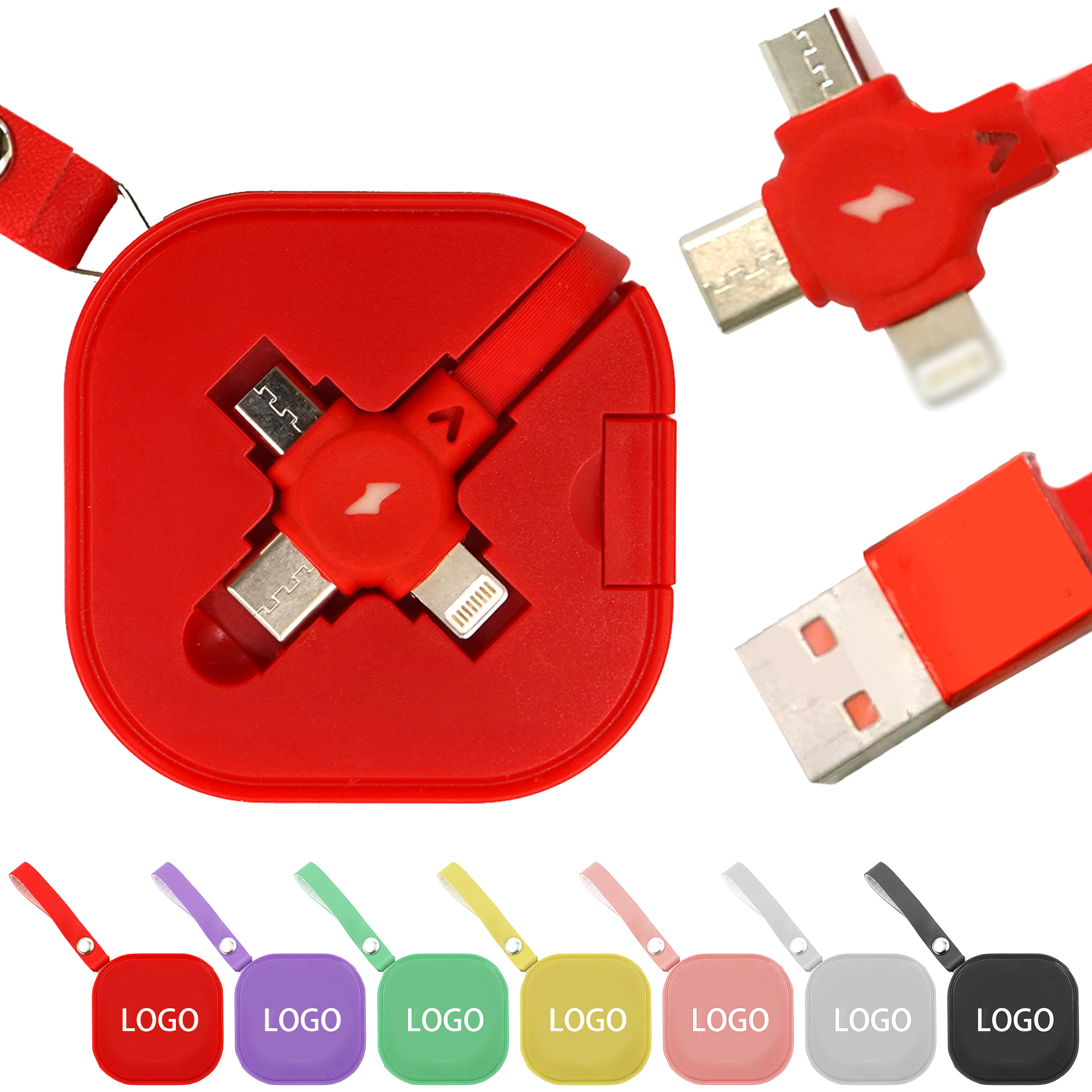 3 in 1 Retractable Charging Cable Fast Charge 2