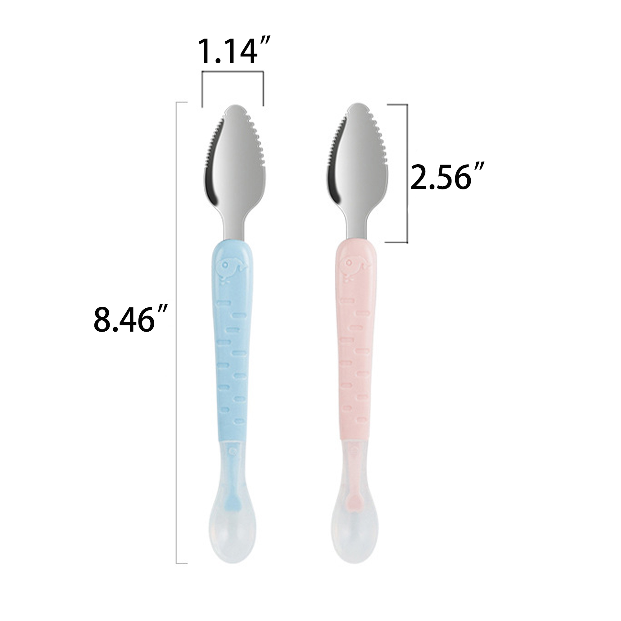 Dual Tip Baby Spoon - Silicone Feed & Fruit Prep 3