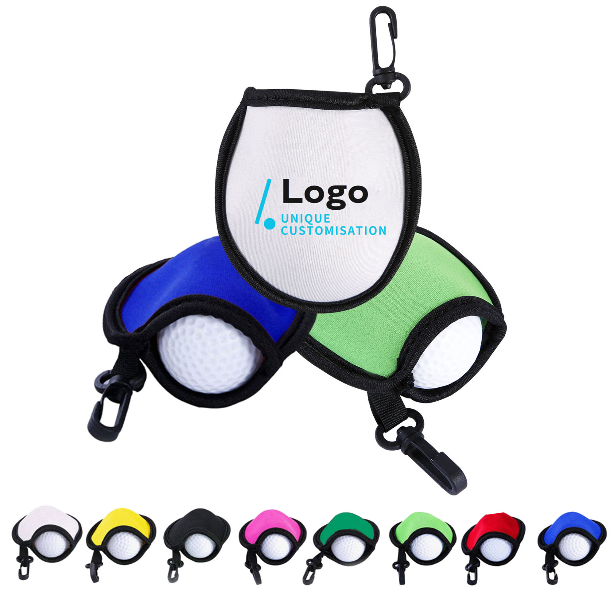 Portable Golf ball Cleaning Bag with Clip 2