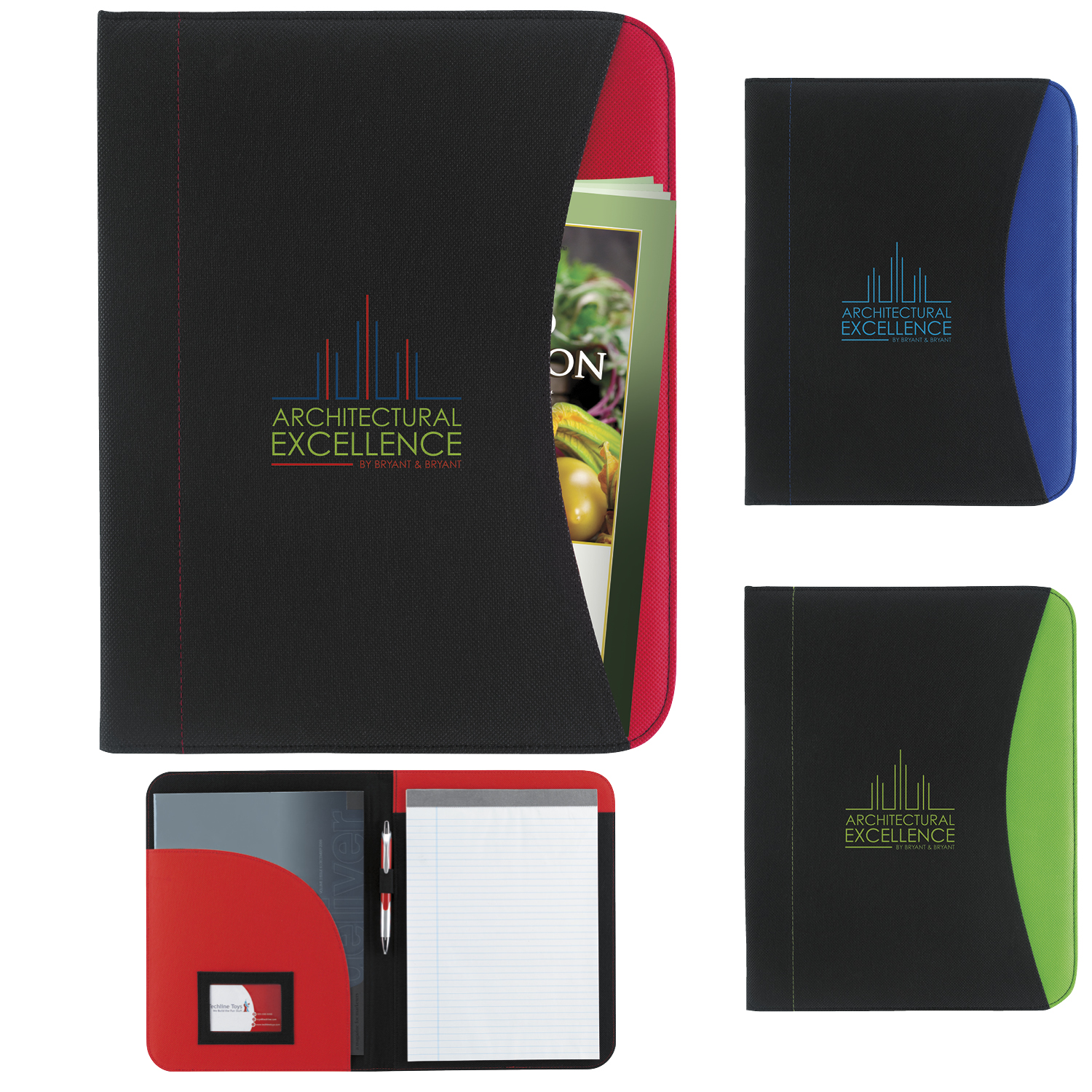 Good Value™ Non-Woven Curve Padfolio 3