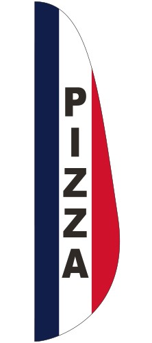 "PIZZA" 3' x 12' Message Feather Flag 1