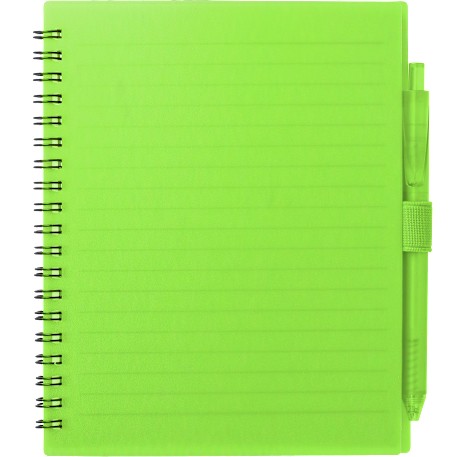 FSC® Recycled 5.5” x 7” Spiral Notebook w/ RPET Pe 246