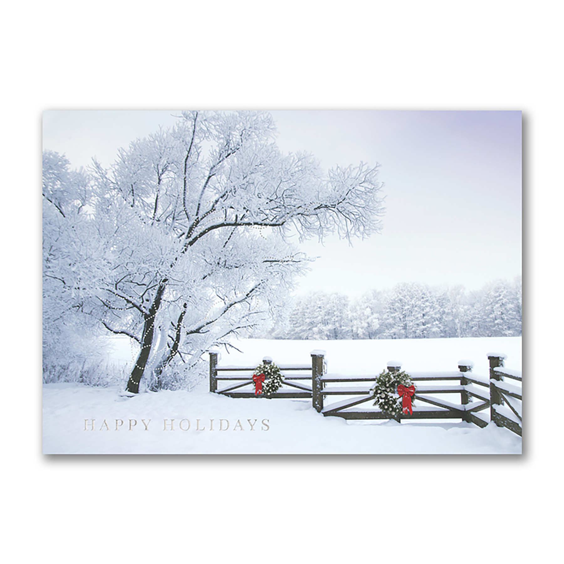 Frosty Winter Scene Holiday Card 4