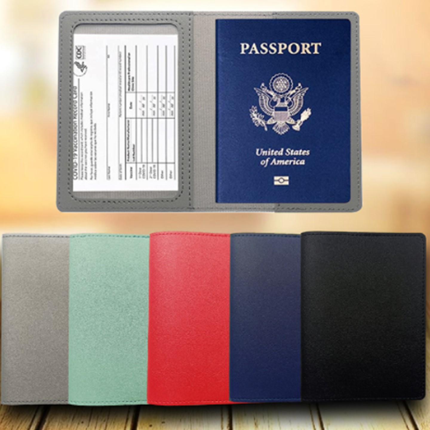Marble PU Leather Passport Holder 4