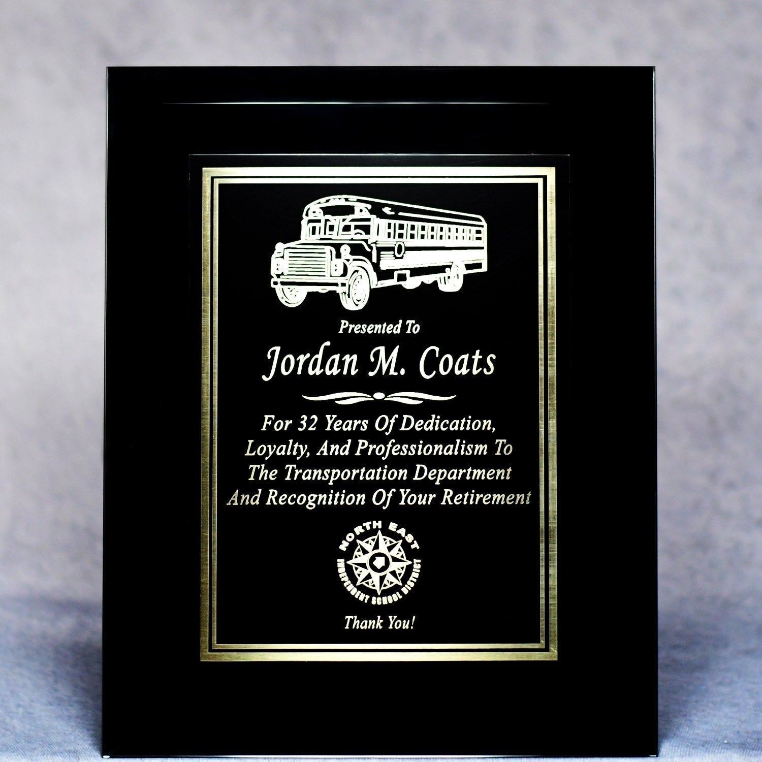 Glass Black Plaque 4