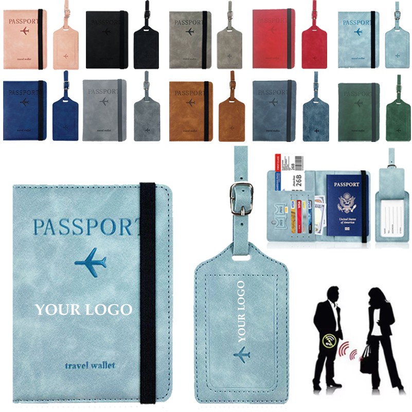 PU Leather Travel Document Holder For Women Men Travel Accessories 2