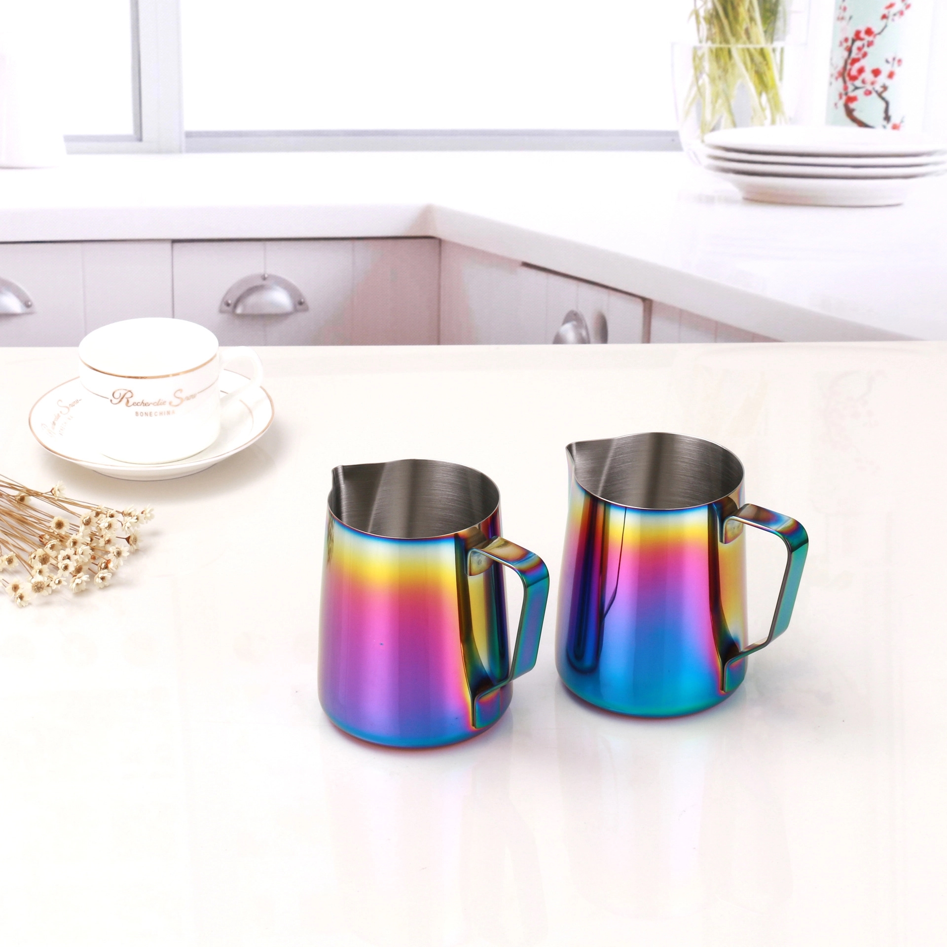 Custom 12oz Stainless Steel Pitcher Perfect for Latte Art 4