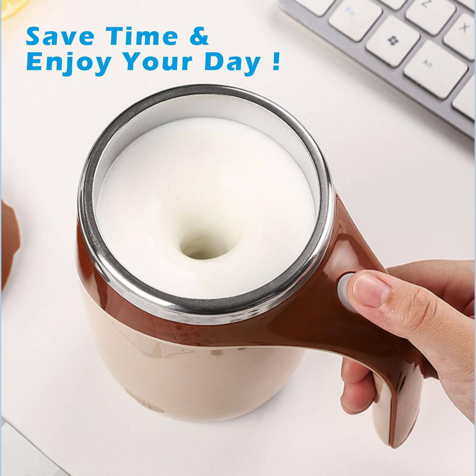13oz Rechargeable Self Stirring Coffee Mug 9