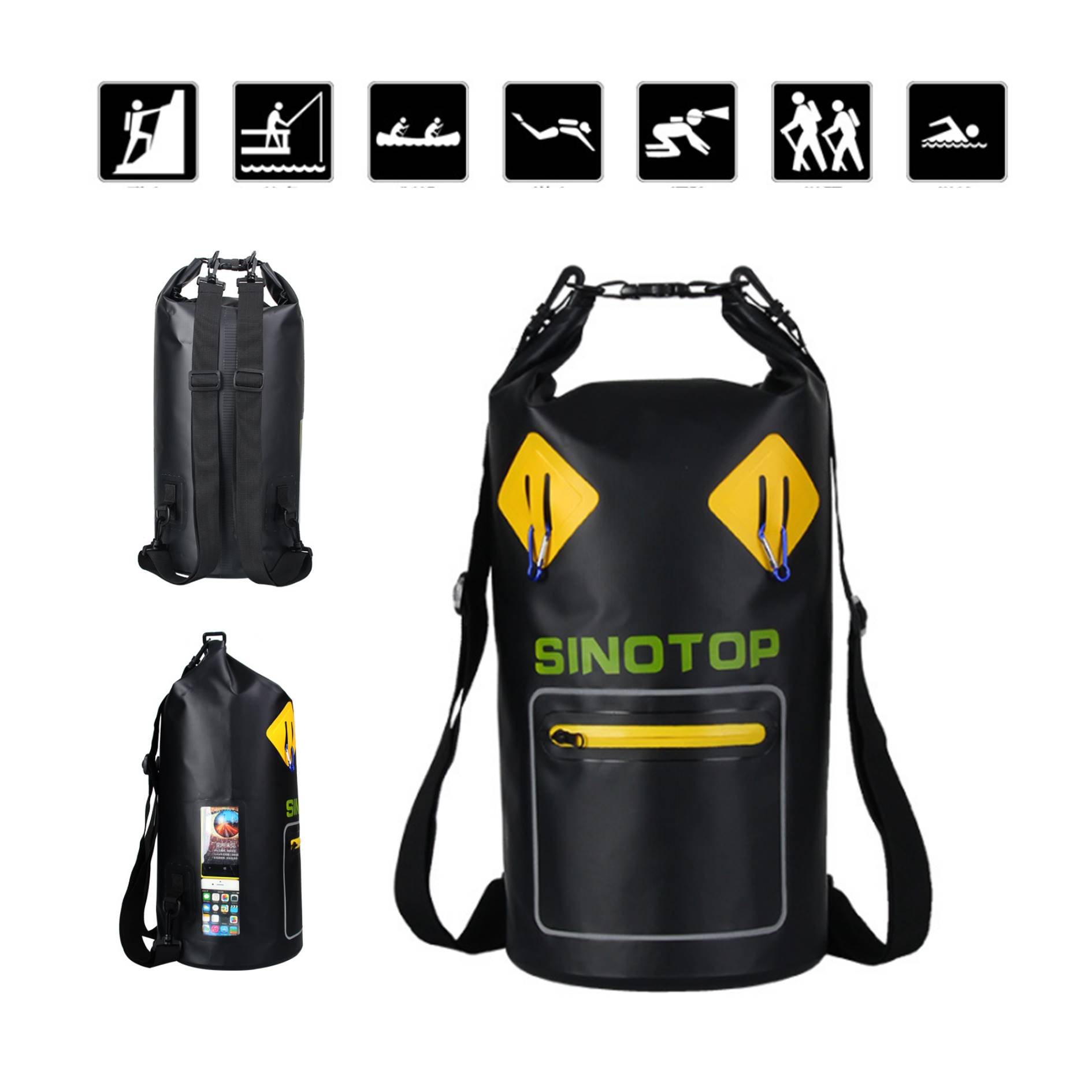 20L Waterproof Camping Backpack Bucket Bag 4
