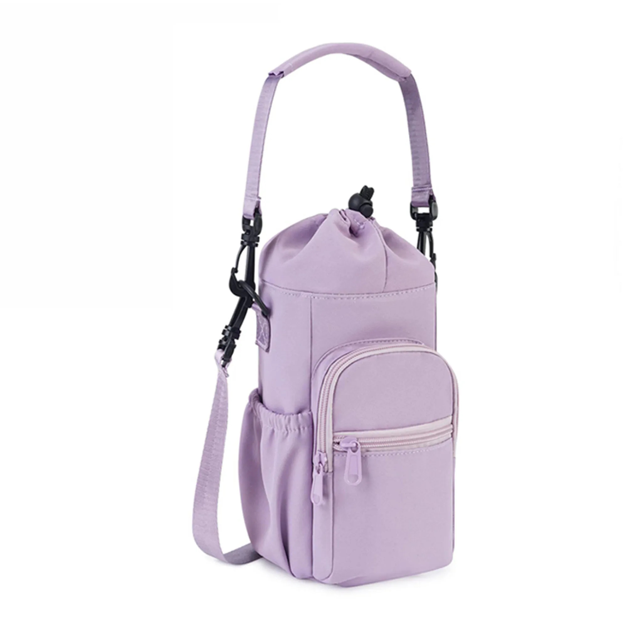 Water Bottle Drawstring Carrier Bag with Phone Pocket 7