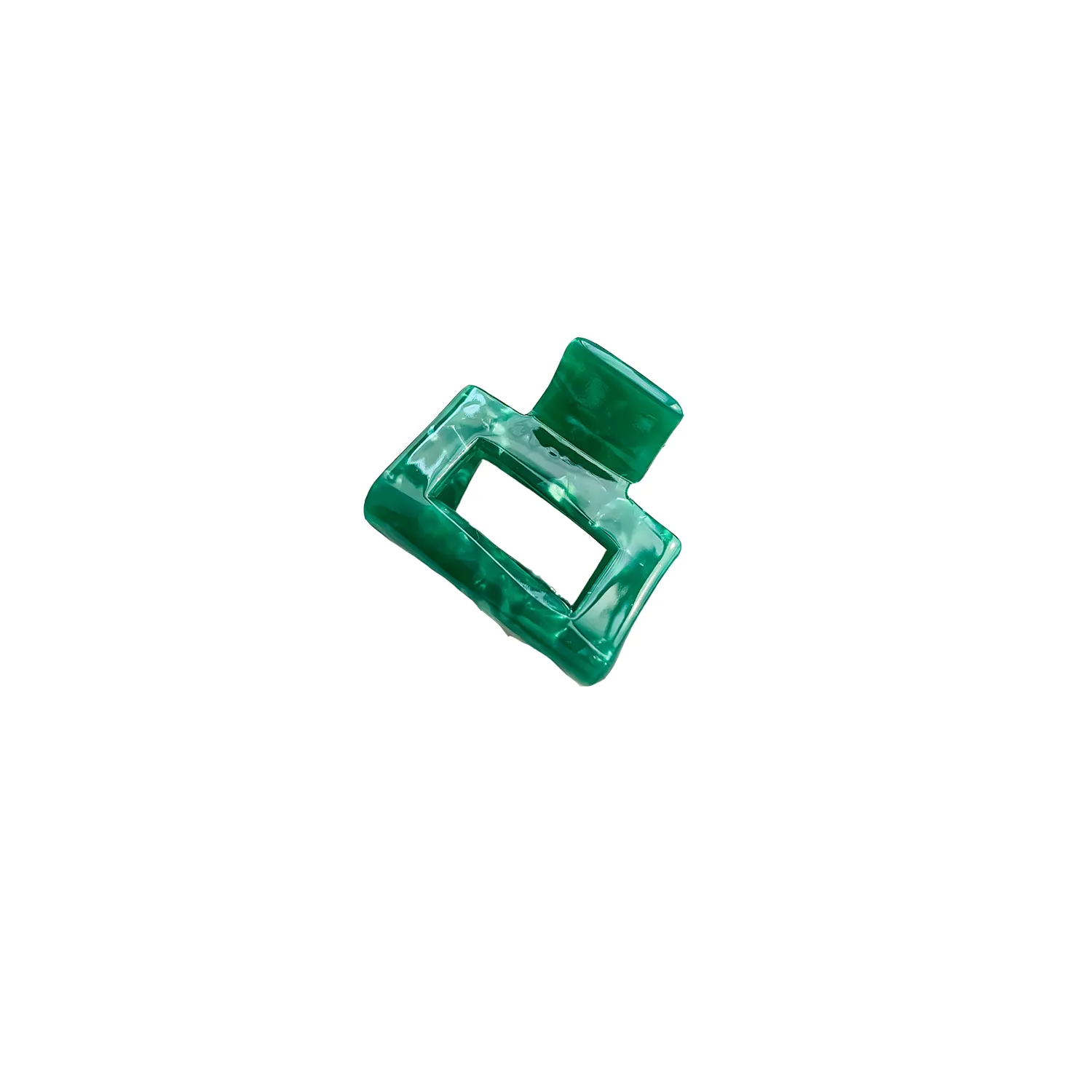 Plastic Small square acetate hair clip 2