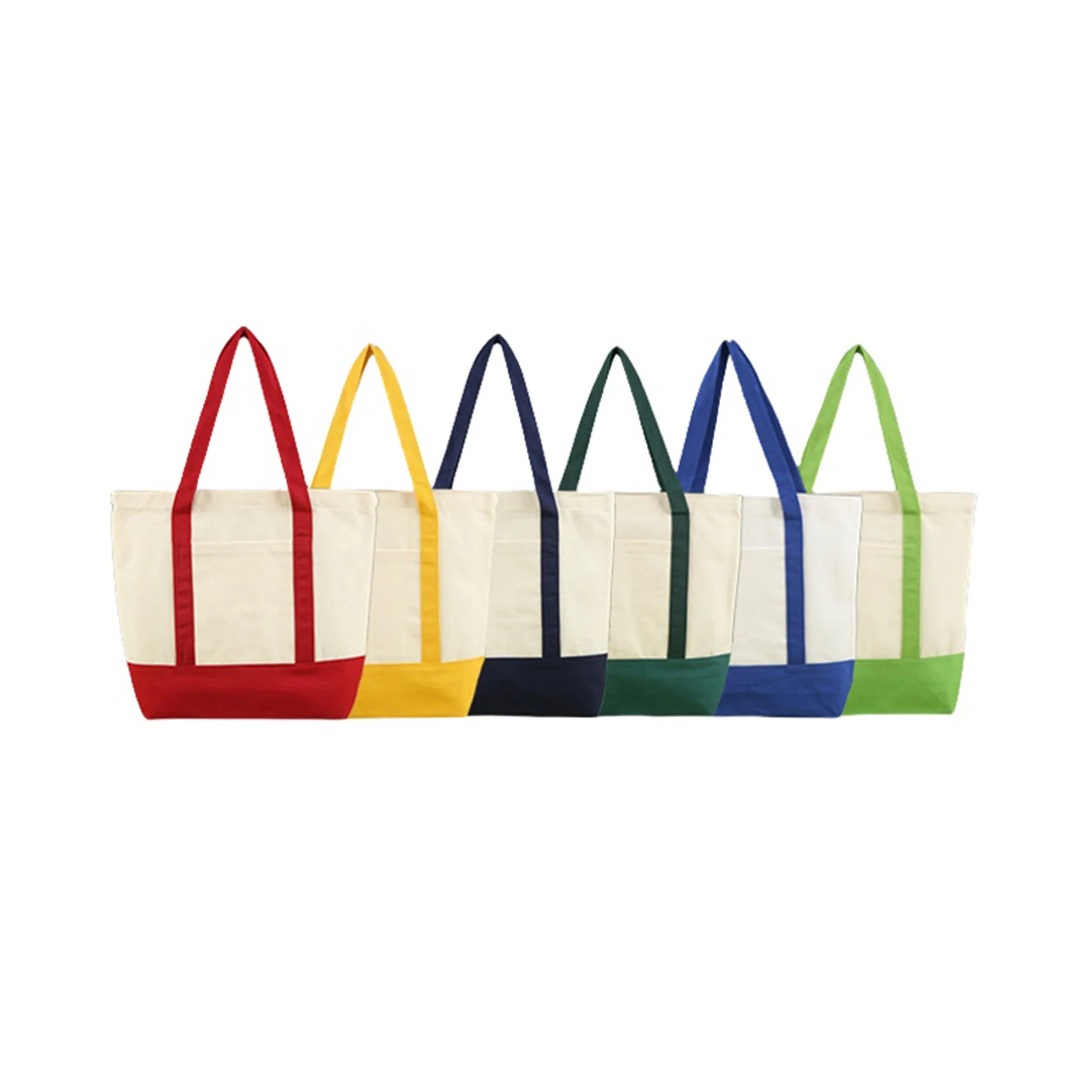 Canvas Tote Bag With An External Pocket, custom tote bag with logo imprint 4