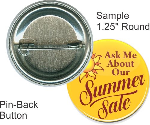 Pin-back 1 1/4 Inch Round Button 1