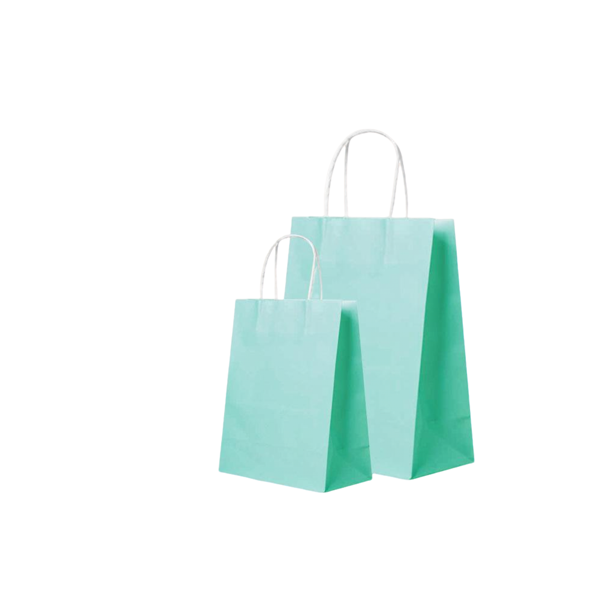 White Kraft Paper Shopper With Twisted Handle 8.3 X 4.4 X 10.7" 15
