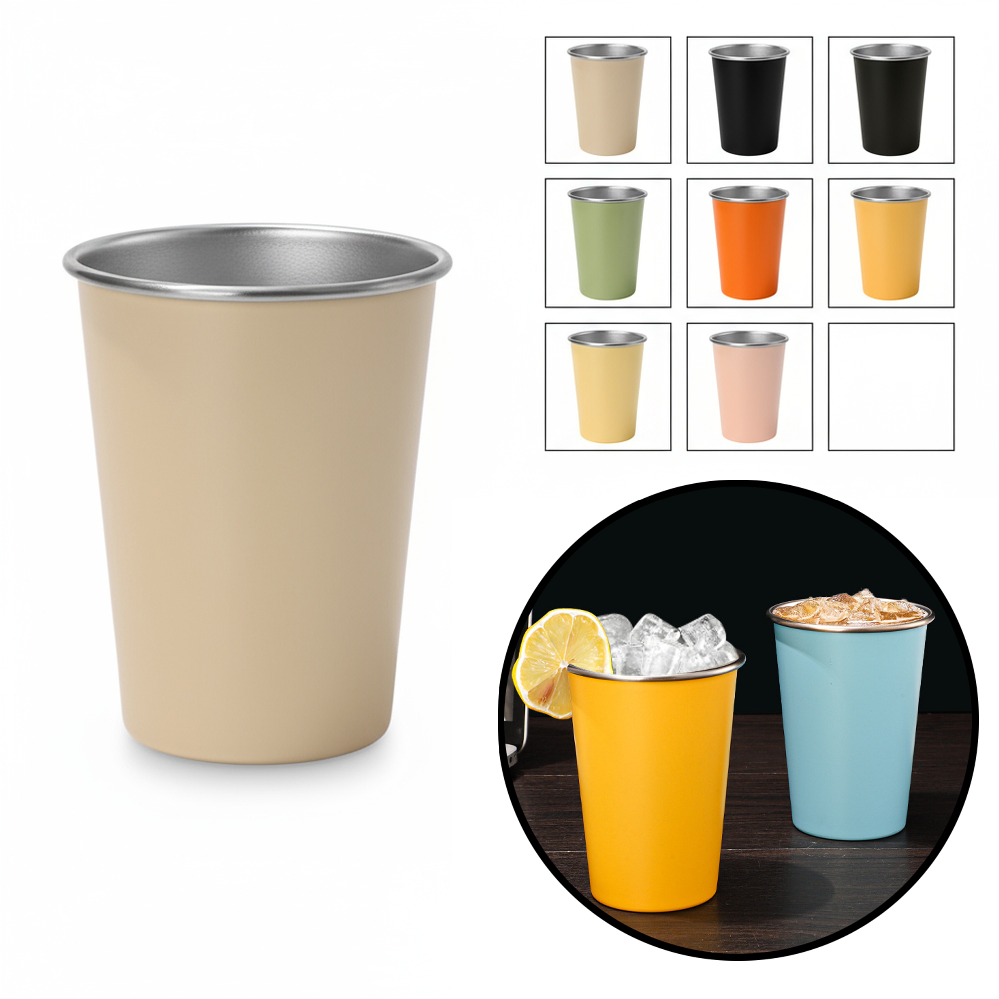 304 Stainless Steel Single Layer Beer Mug 6
