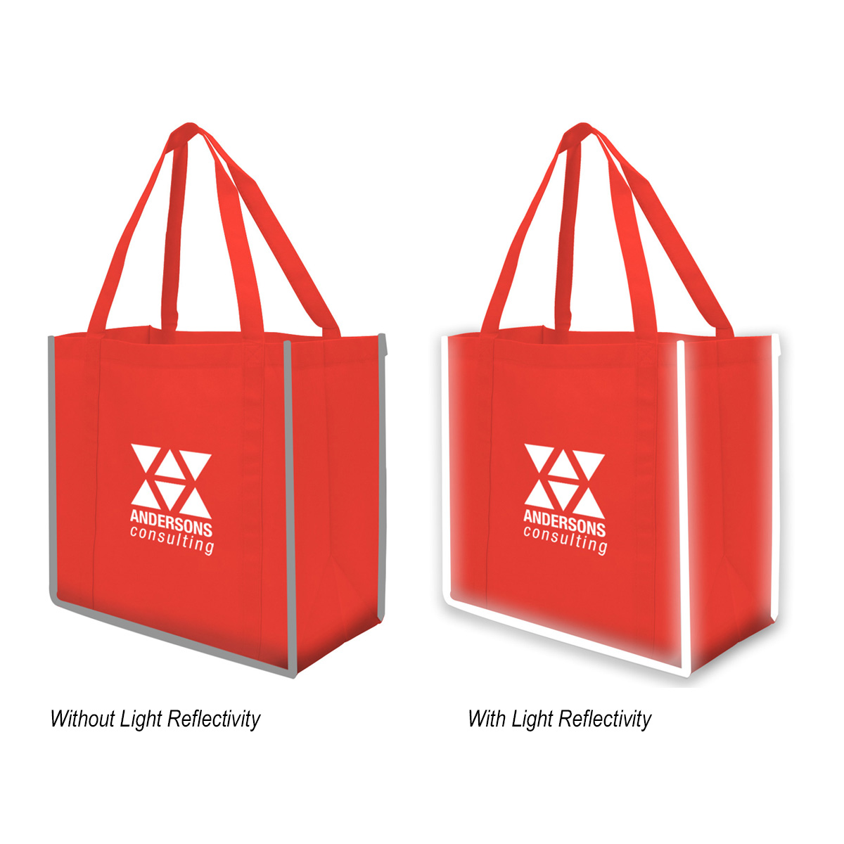 Reflective Large Grocery Tote Bag 4