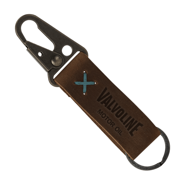 Busker Leather Keychain with Antique Nickel Carabiner 51