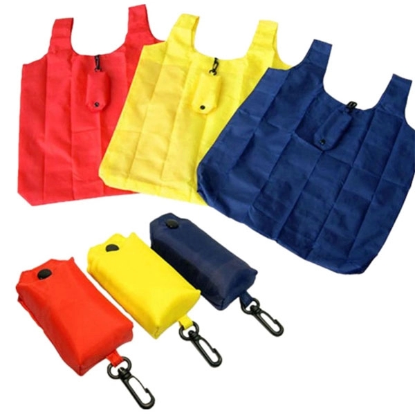 Polyester Folding Shopping Bag, custom tote bag with logo imprint 2