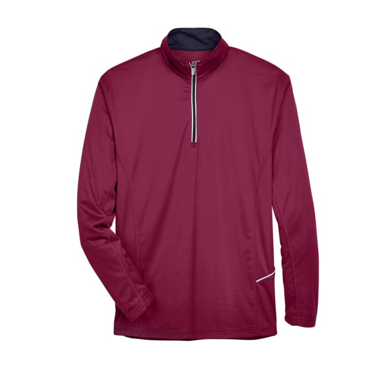 UltraClub Mens Cool & Dry Sport Quarter-Zip Pullover 9