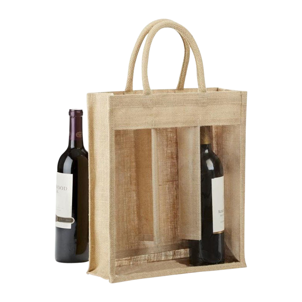 3-Bottle Jute Tote 4