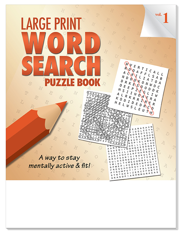 PUZZLE PACK - LARGE PRINT Word Search Puzzle Book - Volume 1 with pencil 4