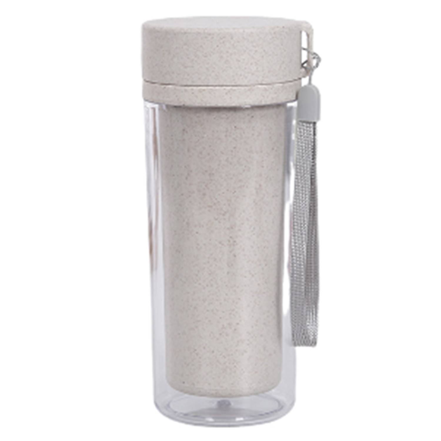 14oz Double Layer Wheat Straw Water Bottle 3
