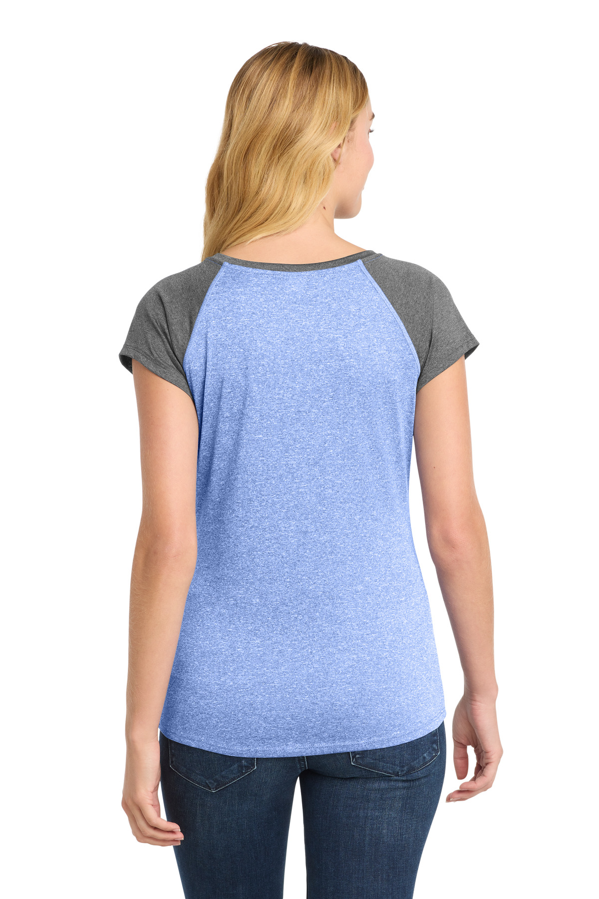 Sport-Tek Women's Heather-On-Heather Contender Scoop Neck Tee. LST362 6
