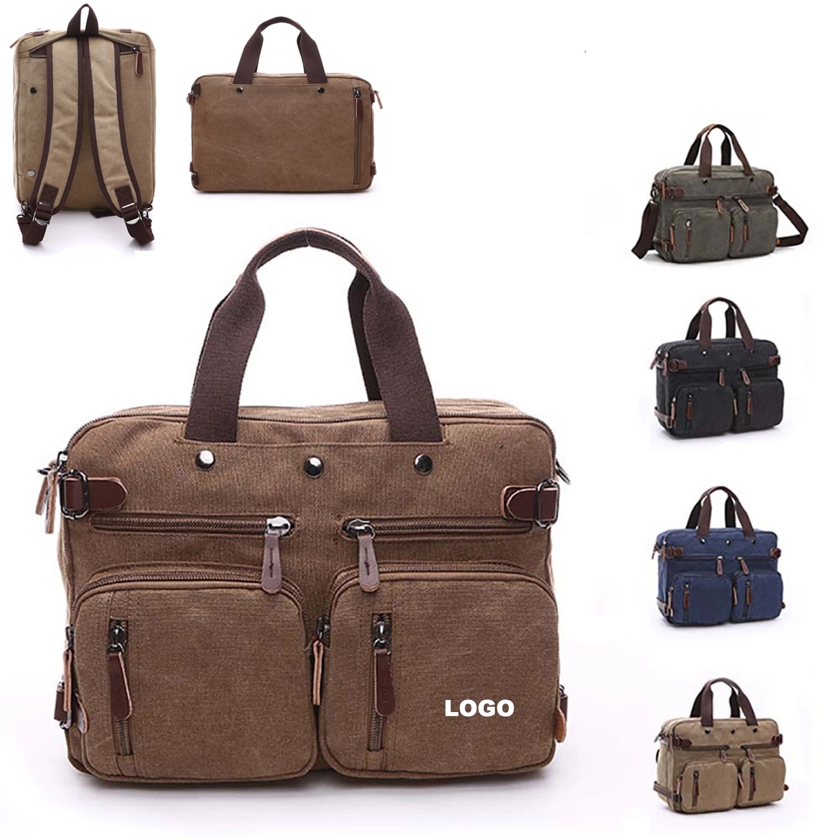 Canvas Messenger Bag Vintage 14" 2