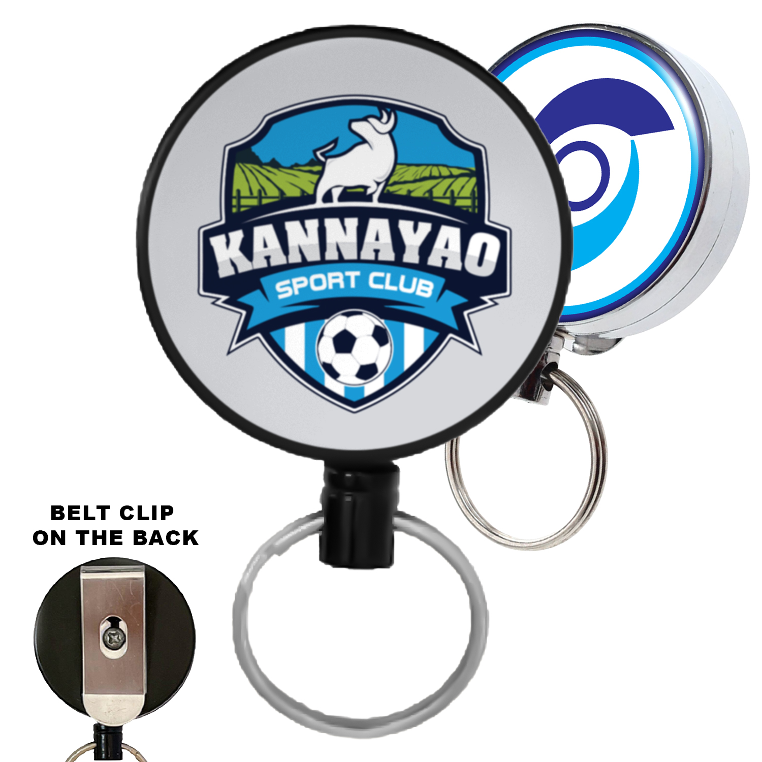 Full Metal Outdoor Round Badge Reel w/ Belt Clip 1