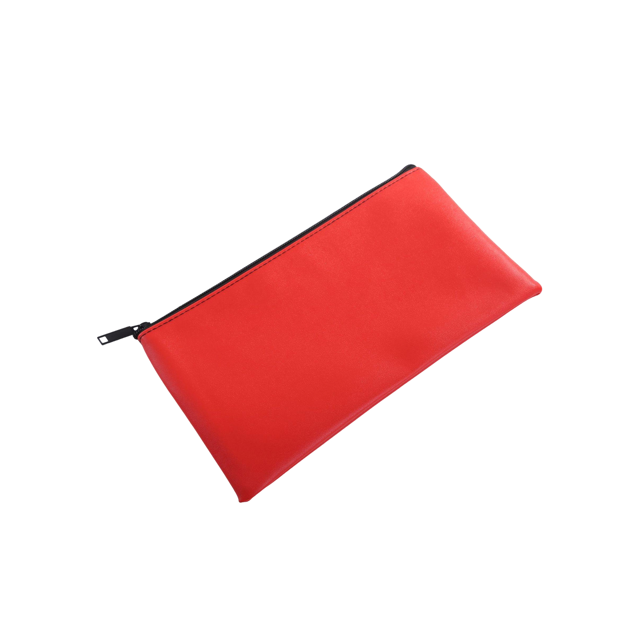 Faux Leather Bank Deposit Zipper Bag 7