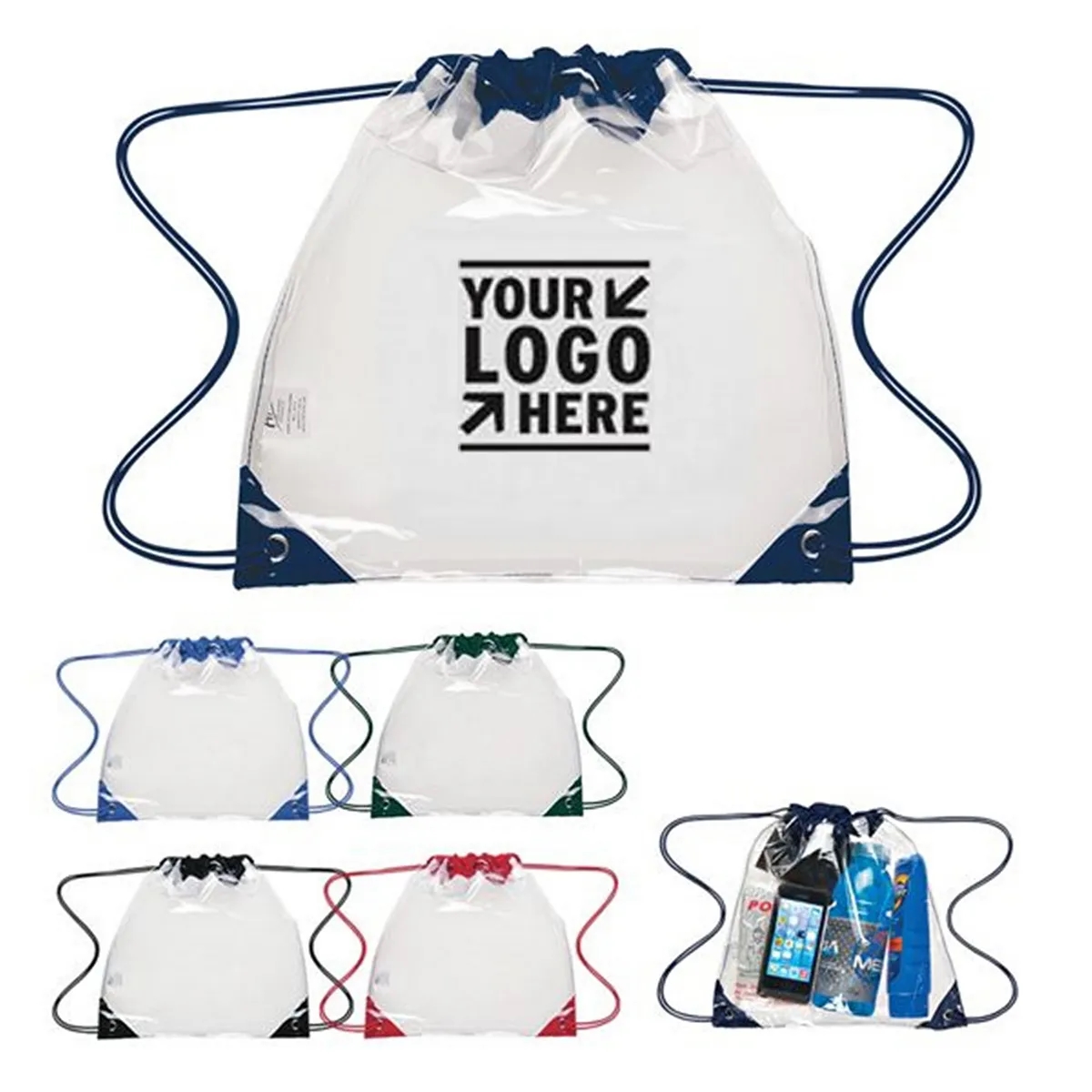Clear PVC Drawstring Bag 8