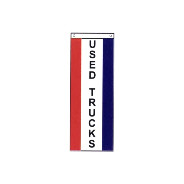 8' x 28" (3) Sewn Stripes Vertical Message Flag 6