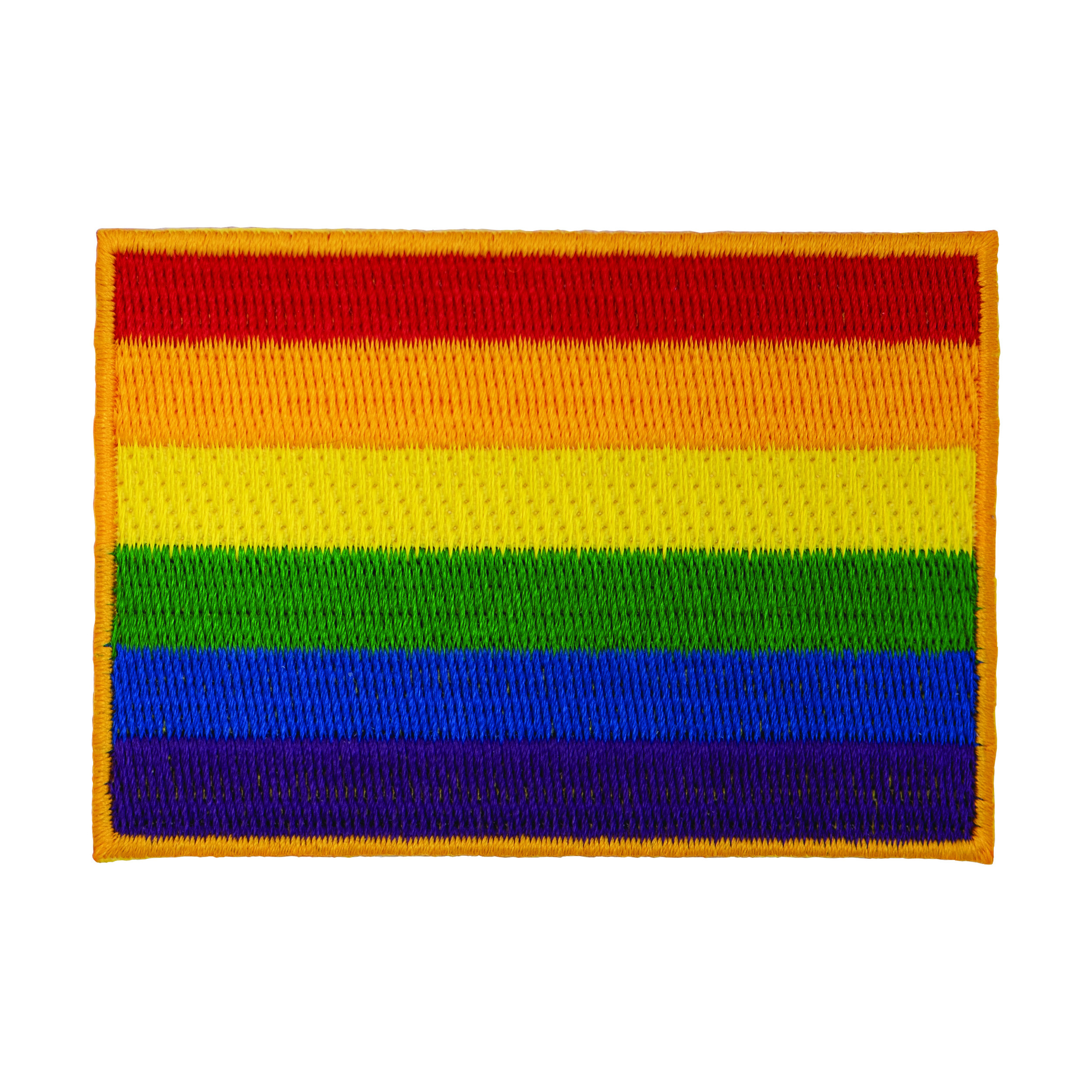 3" Rainbow Flag W/Heat Seal Backing